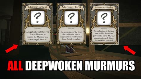 " Yes, it's exactly what it says. . Deepwoken murmurs